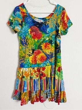 Jams World Multicolor Floral short sleeve Hattie dress